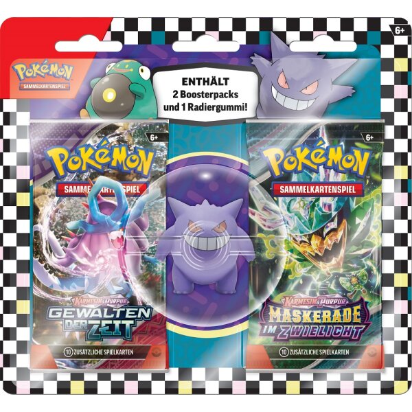 Pokemon Back to School Eraser Blister 2024 - Gengar Blister - Deutsch