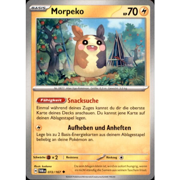 072/167 - Morpeko - Uncommon - TWM Maskerade im Zwielicht