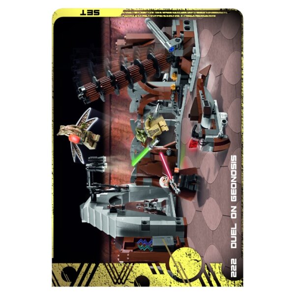 222 - Duel on Geonosis - Set Karten 25 Jahre Lego Star Wars - Serie 5