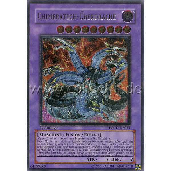 POTD-DE034 Chimeratech-Überdrache - ULTIMATE RARE 1. Auflage EXCELLENT