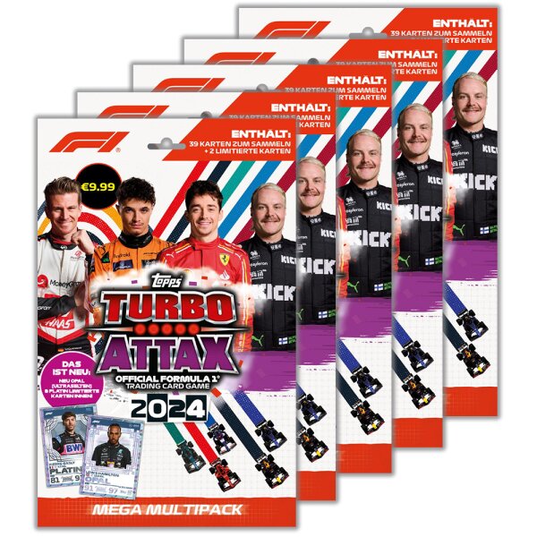 Topps - Turbo Attax Formel 1 2024 - 5 Multipacks