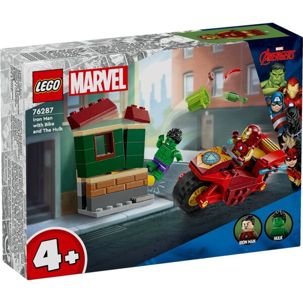 LEGO® Super Heroes 76287 - Iron Man mit Bike und der Hulk