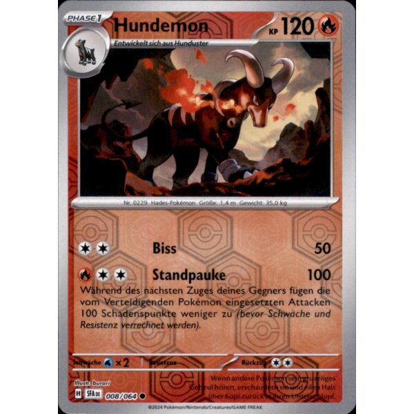 008/064 - Hundemon - Reverse Holo - SFA Nebel der Sagen