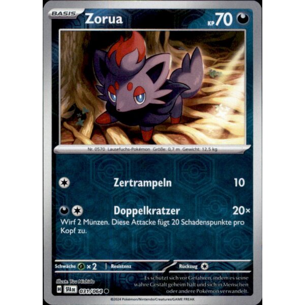 031/064 - Zorua - Reverse Holo - SFA Nebel der Sagen