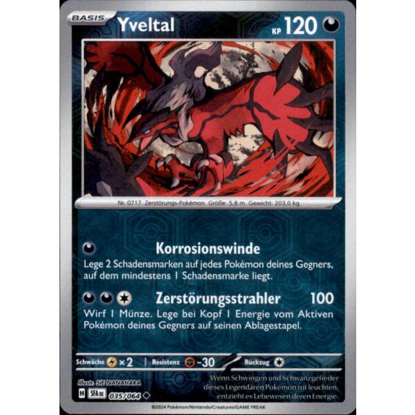 035/064 - Yveltal - Reverse Holo - SFA Nebel der Sagen