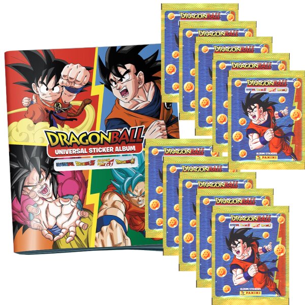 Panini Dragon Ball Universal (2024) - Sammelsticker - 1 Hardcover Album + 10 Tüten