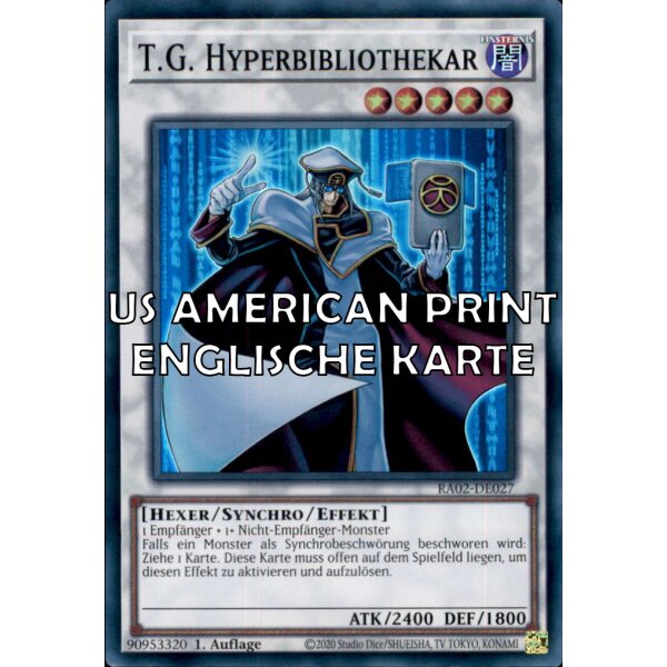 RA02-EN027 - T.G. Hyper Librarian - Super Rare - AMERICAN VERSION