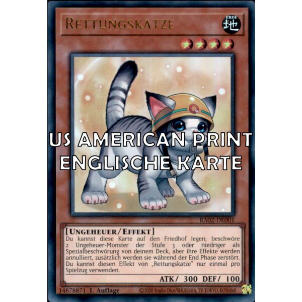 RA02-EN001 - Rescue Cat - Ultra Rare - AMERICAN VERSION