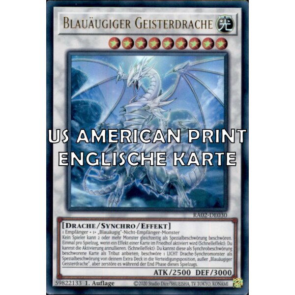 RA02-EN030 - Blue-Eyes Spirit Dragon - Ultra Rare - AMERICAN VERSION