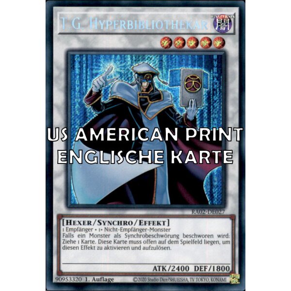 RA02-EN027 - T.G. Hyper Librarian - Secret Rare - AMERICAN VERSION