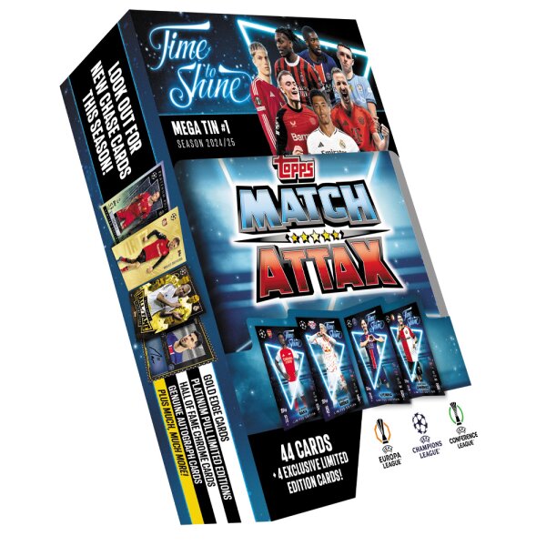 Match Attax Champions League 2024/25 - Trading Cards - 1 Mega Tin Box Time to Shine #1