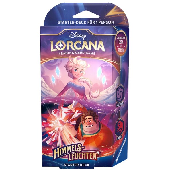 Disney Lorcana: Himmelsleuchten - Starter Deck Amethyst und Rubin (Deutsch)