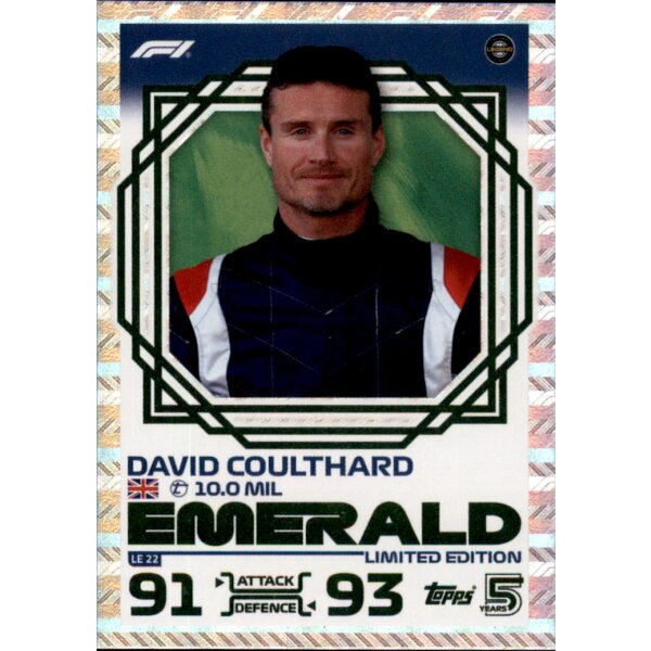 LE22 - David Coulthard - Limited Edition - Emerald - 2024