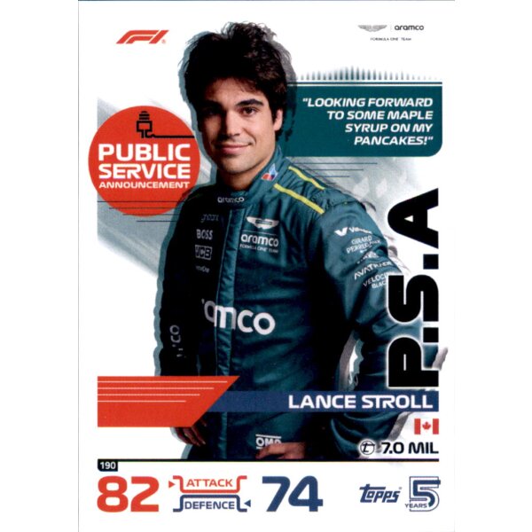 190 - Lance Stroll - PSA