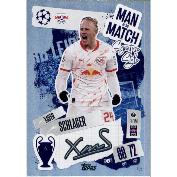 406 - Xaver Schlager - Man of the Match Signature Style - 2024/2025