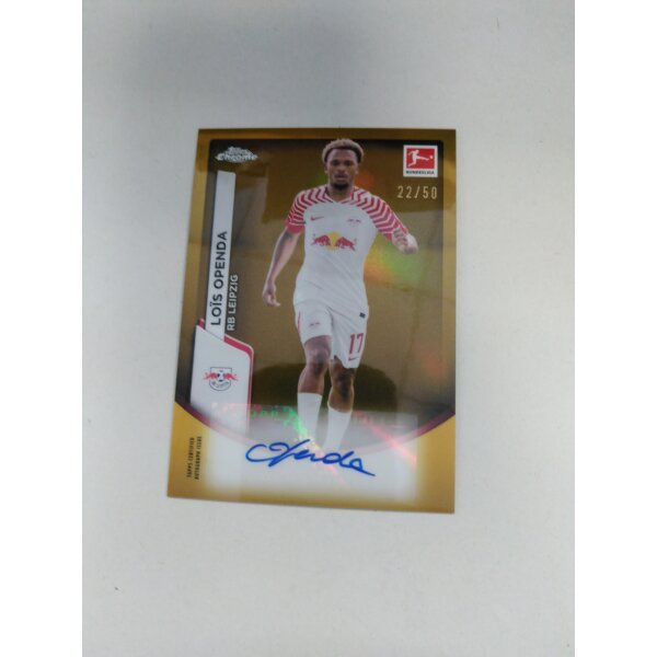 BCA-LO - Lois Openda - Autograph NUMMERIERT /50 - Topps Chrome Bundesliga 2023/2024