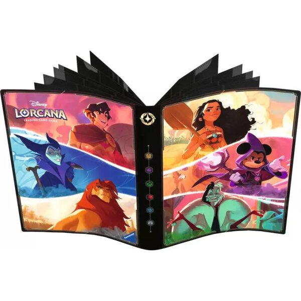 Disney Lorcana: Sammelmappe Micky, Vaiana, Cruella De Vil