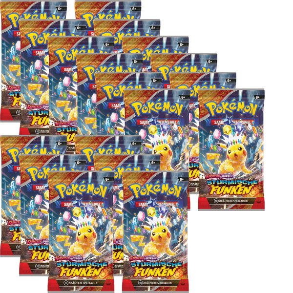 Pokemon KP08 Stürmische Funken - 18 Booster - Deutsch