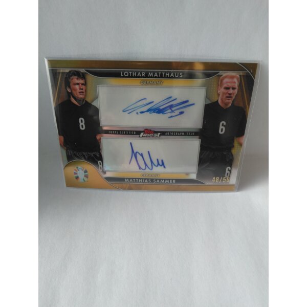 FDA-MS Lothar Matthäus & Matthias Sammer Finest Dual Autograph /50 Road to Euro 2024