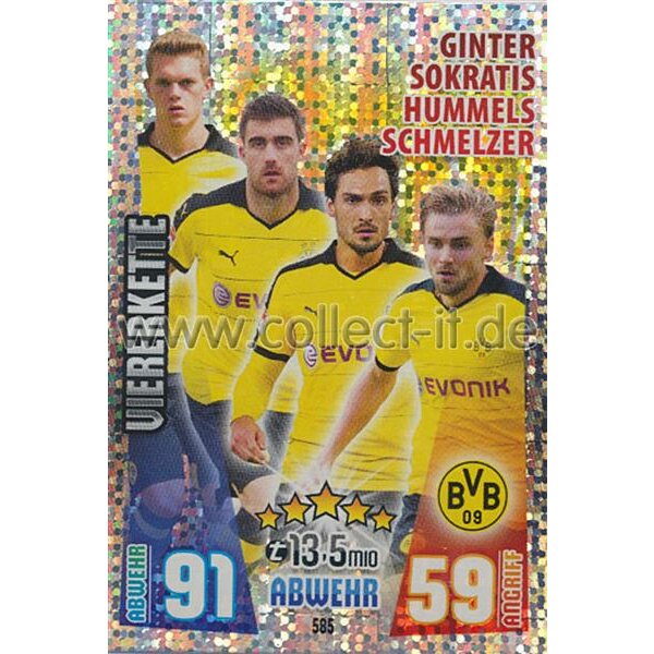 MX-585 - Ginter, Sokratis, Hummels und Schmelzer - Viererkette - Saison 15/16