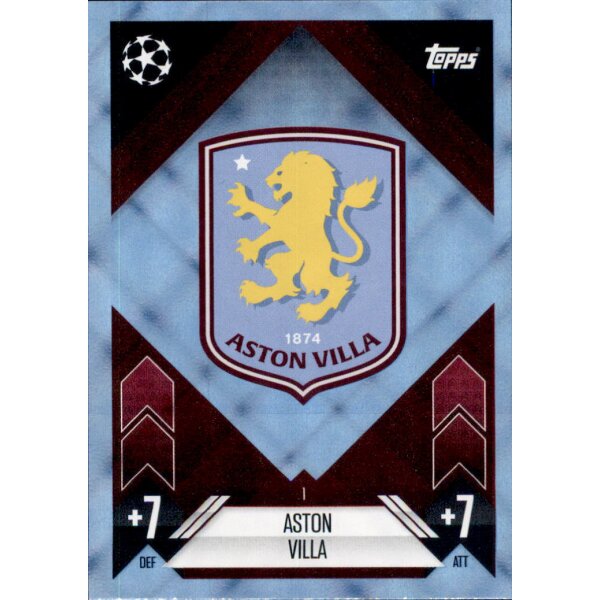 1 - Aston Villa - Team Badge - CRYSTAL - 2024/2025