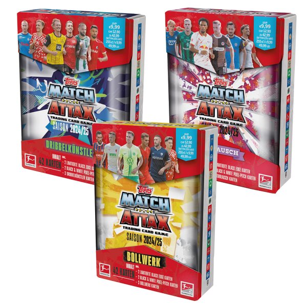 Topps Match Attax Bundesliga - 2024/2025 - Alle 3 verschiedenen Mini Tin Boxen