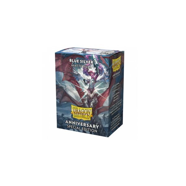 Dragon Shield Standard Matte Dual Sleeves - Special Edition - Blue Silver (100 Sleeves)