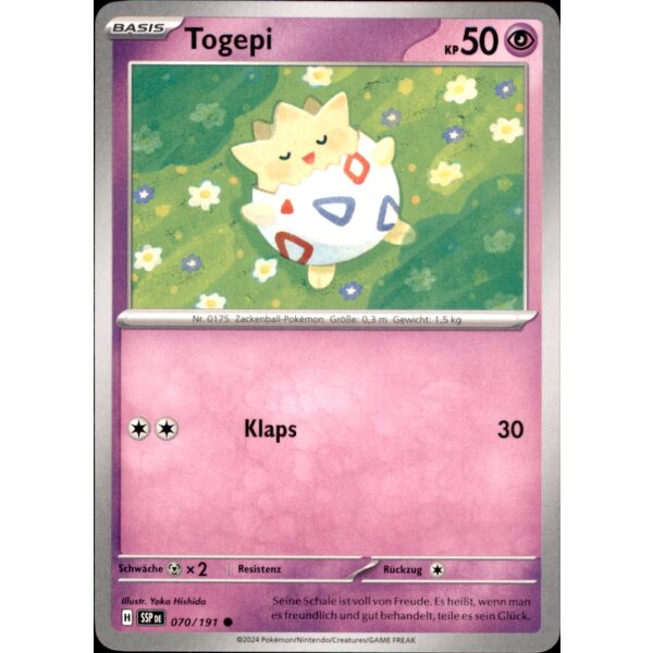 70/191 - Togepi - Common - SSP Stürmische Funken