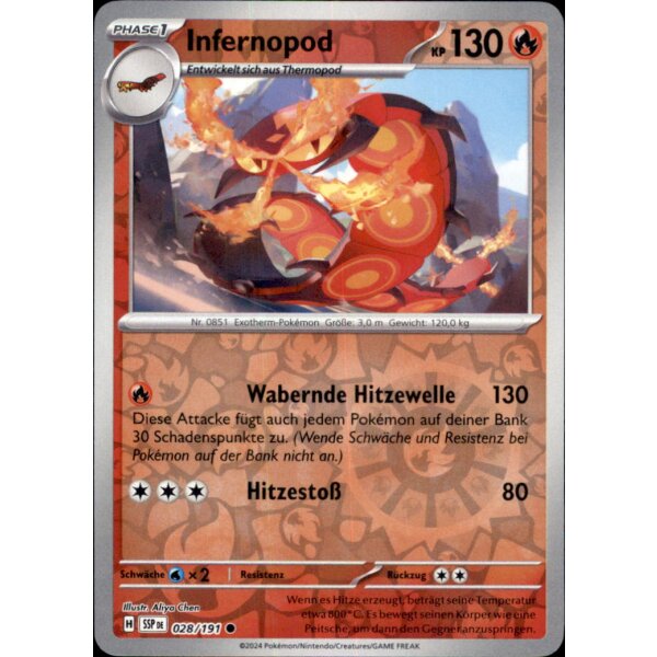 28/191 - Infernopod - Reverse Holo - SSP Stürmische Funken