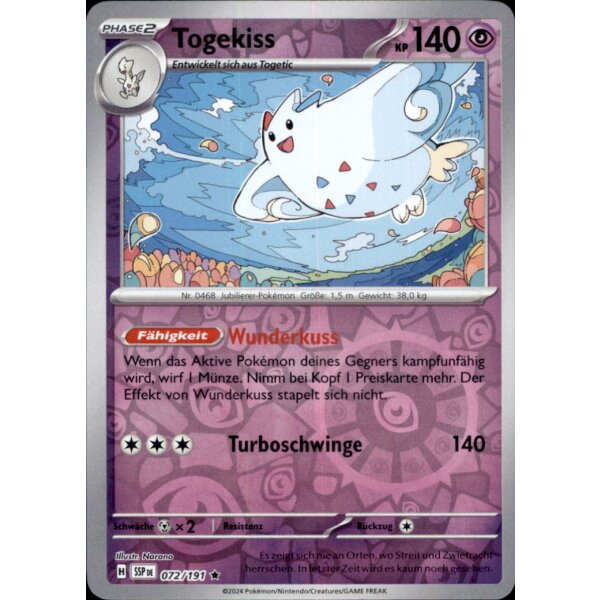 72/191 - Togekiss - Reverse Holo - SSP Stürmische Funken