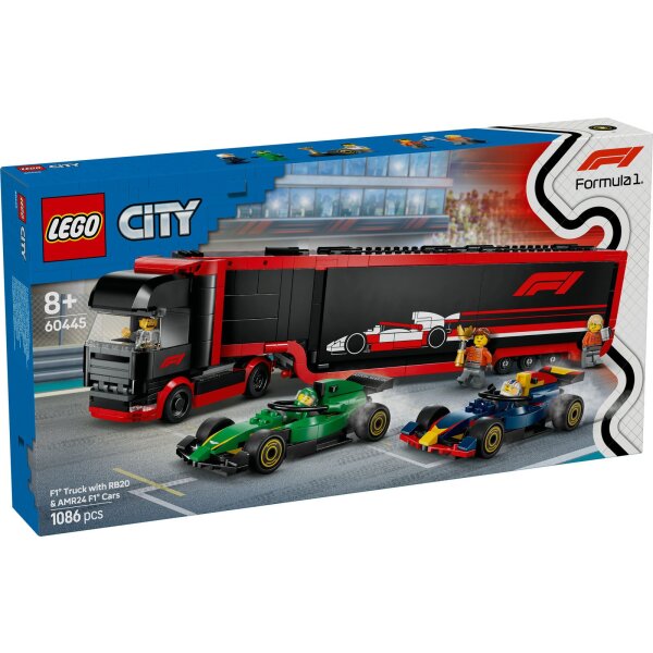 LEGO® City 60445 - F1® Transporter mit RB20 & AMR24 F1® Rennautos