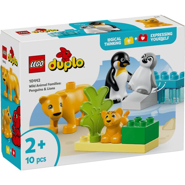 LEGO® DUPLO Town 10442 - Wildtier-Familien: Pinguine und Löwen