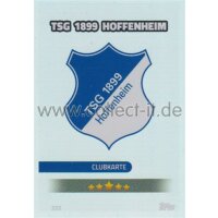 MX 333 - TSG 1899 Hoffenheim - Clubkarten Saison 16/17