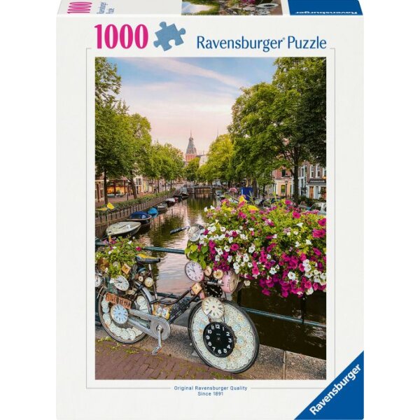 Pz.Fahrrad und Blumen in Amsterdam 1000