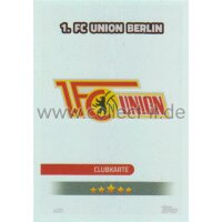 MX 400 - 1. FC Union Berlin - Clubkarte - 2. Bundesliga...