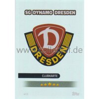 MX 412 - SG Dynamo Dresden - Clubkarte - 2. Bundesliga...