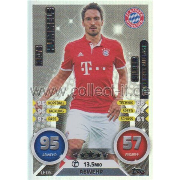 MX-LEDS - Mats Hummels Silber - Limitierte Auflage - Saison 16/17