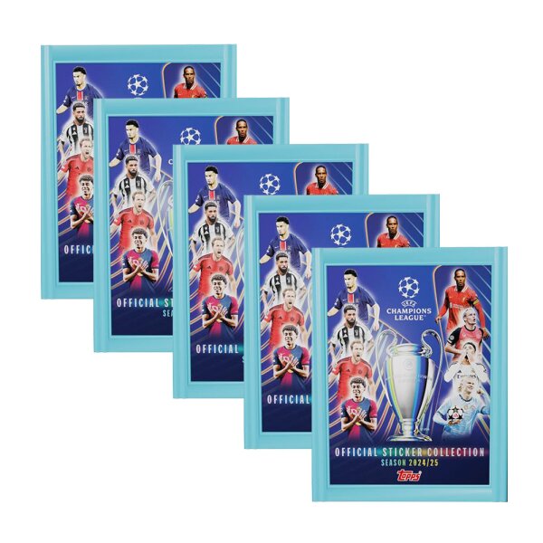 Topps - Champions League 2024/2025 - Sammelsticker - 5 Tüten