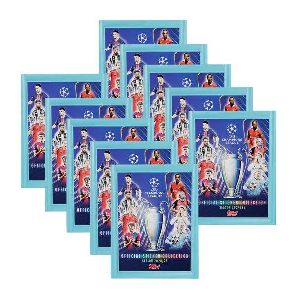 Topps - Champions League 2024/2025 - Sammelsticker - 10 Tüten