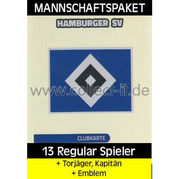 Mannschafts-Paket mit Star-Spieler, Kapitän & Emblem - Hamburger SV - Saison 2016/17