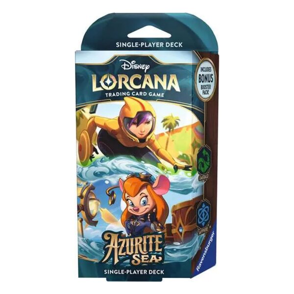 Disney Lorcana Trading Card Game: Azurite Sea - Starter Deck Emerald & Sapphire (Englisch)