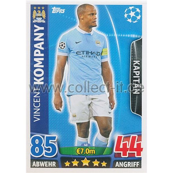 CL1516-040 - Vincent Kompany - Base Card