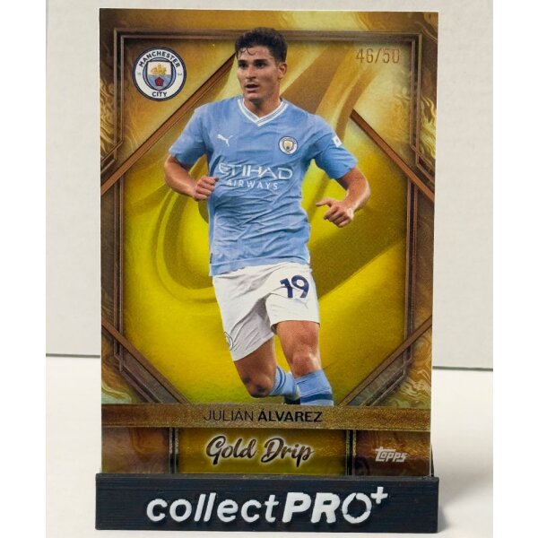 Julian Alvarez 46/50 Gold Drip - Manchester City Team Set 2023/2024