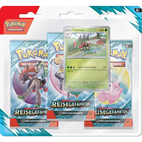 Pokemon KP09 Reisegefährten - 3-Pack Blister Yanmega - Deutsch