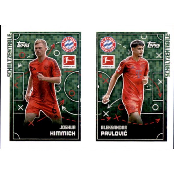 Sticker 349/350 - Joshua Kimmich/Aleksandar Pavlovic - FC Bayern München - Schaltzentrale