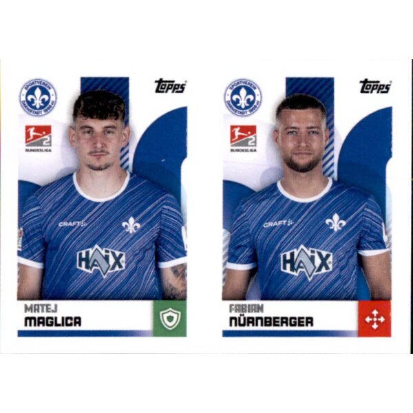 Sticker 440/441 - Matej Magiica/Fabian Nürnberger - SV Darmstadt 98 - 2.Bundesliga