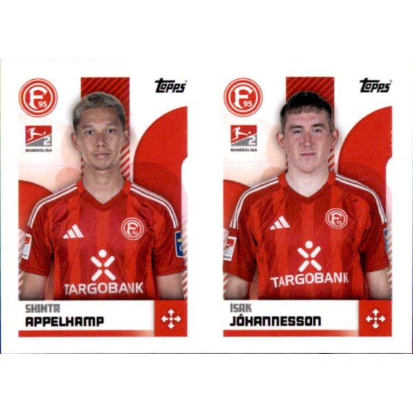 Sticker 447/448 - Shinta Appelkamp/Isak Johannesson - Fortuna Düsseldorf - 2.Bundesliga