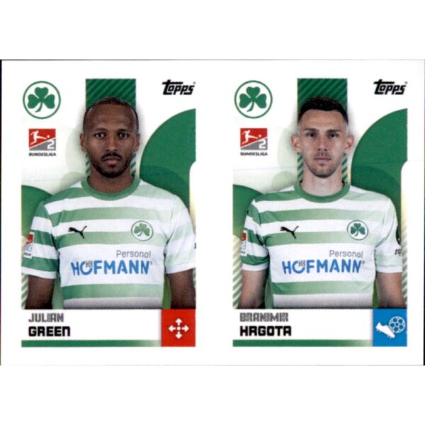 Sticker 457/458 - Julian Green/Branimir Krgota - SpVgg Greuther Fürth - 2.Bundesliga