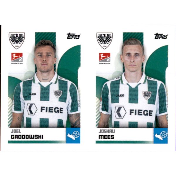 Sticker 492/493 - Joel Grodowski/Joshau Mees - SC Preussen Münster - 2.Bundesliga