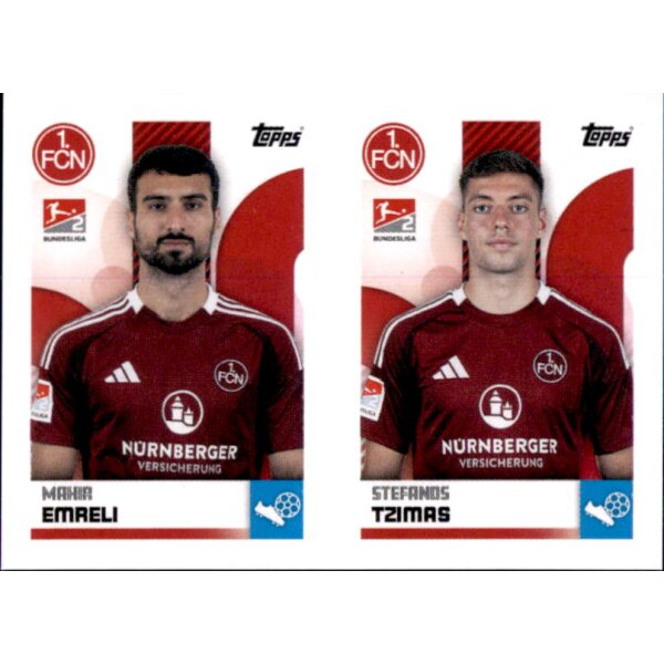 Sticker 497/498 - Mahir Emrei/Stefanos Tzimas - 1.FC Nürnberg - 2.Bundesliga